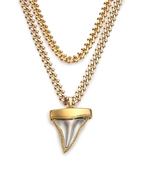 givenchy shark tooth necklace gold|Givenchy Shark Tooth Necklace .